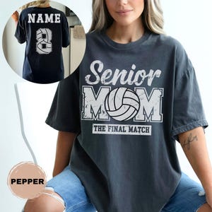 Senior Volleyball Mom Shirt Custom Volleyball Senior Mom Squad Tee Personalized Comfort Colors TShirt  2026 Senior Night Volleyball Mom Gift