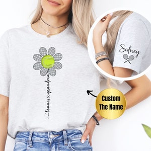 Custom Tennis Shirt Tennis Player T-Shirt For Tennis Grandma Personalized Tennis Coach Gift Tennis Nana Game Day Tee Ladies Tennis Mom Gift