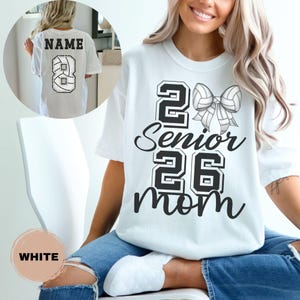 Senior Volleyball Mom Shirt Custom Volleyball Senior Mom Squad Tee Personalized Comfort Colors TShirt  2026 Senior Night Volleyball Mom Gift