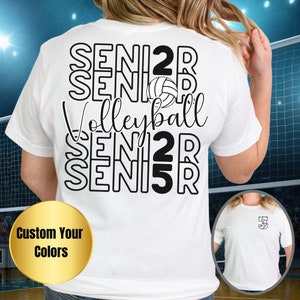 Volleyball Shirt Senior Class Of 2026 Volleyball T-Shirt Gift For Senior Night Team TShirt Game Day Tee Senior Graduation Back To School