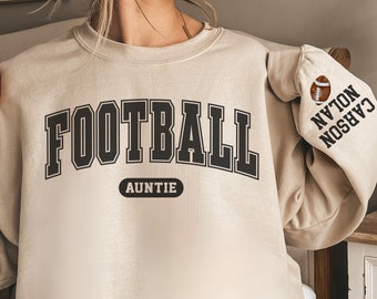 Custom Football Aunt Sweatshirt: Personalized Auntie Crewneck