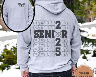 Personalized Senior Lacrosse Hoodie Custom Name & Number Sweatshirt LAX Unisex Senior Night Gift 2026