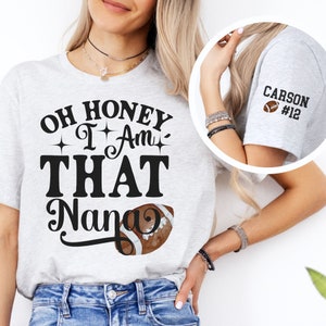 Football Nana Shirt Custom Nana Football T-Shirt Football Name And Number Tshirt For Nana Personalized Football Game Day Tee Gift For Nana