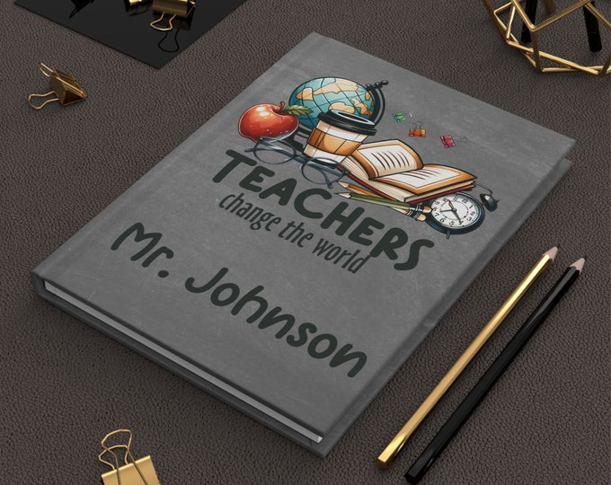Personalized Teacher Appreciation Gift Unique Male Teacher Gift Journal For Teacher Retirement Custom Educator Notebook End Of The Year Gift