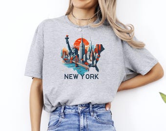 New York Shirt, New York Map T-Shirt, NYC Pride Tee, New York State Shirt, New York Cities Shirt, New York Vacation Shirt, NYC Trip Tee