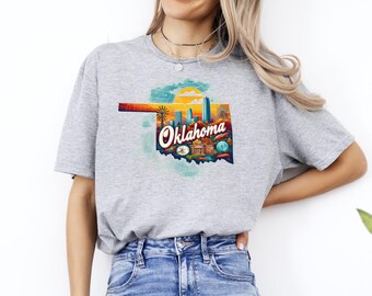 Oklahoma Shirt, Oklahoma Map T-Shirt, Oklahoma Pride Tee, Oklahoma State Shirt, Oklahoma Cities Shirt, Oklahoma Vacation Shirt