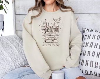 Universal Studios Wizard Castle Sweatshirt, Magical Book Hoodie, Disney Fantasy World Shirt, Witchery Castle Sweatshirt,Wizard School Hoodie