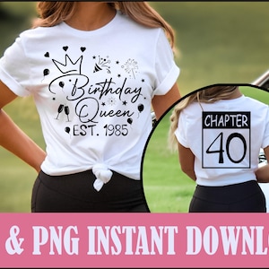 Camiseta de aniversário de 40 anos Svg, Camiseta de aniversário de 40 anos Svg, Aniversário de 1985 SVG, Ideia de presente de aniversário de 40 anos, Camiseta de 40 anos Svg