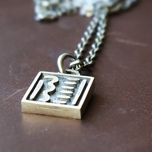 Minimalist Square Pendant Necklace for Men