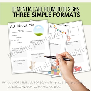 Dementia Care Room Door Signs - Dementia Care - Dementia in care homes - Care for dementia patients - dementia