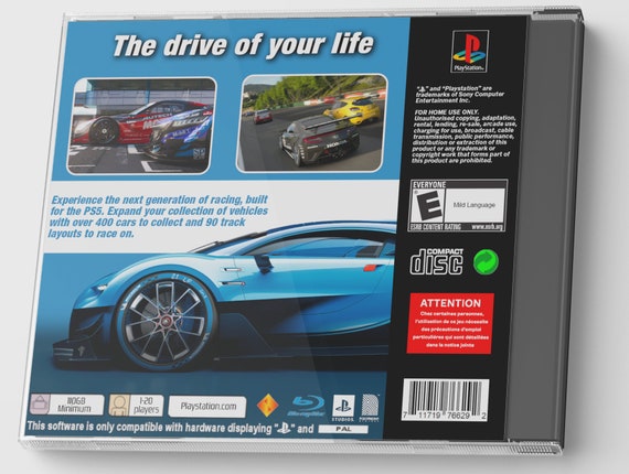 Gran Turismo 7 PS4 Custom PS1 Inspired Jewel Case 