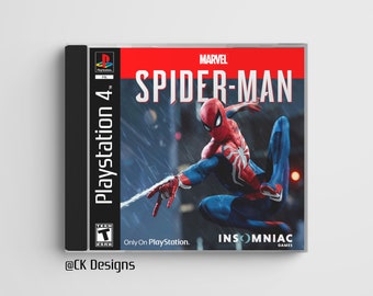 Spiderman (PS4) custom PS1 inspired jewel case