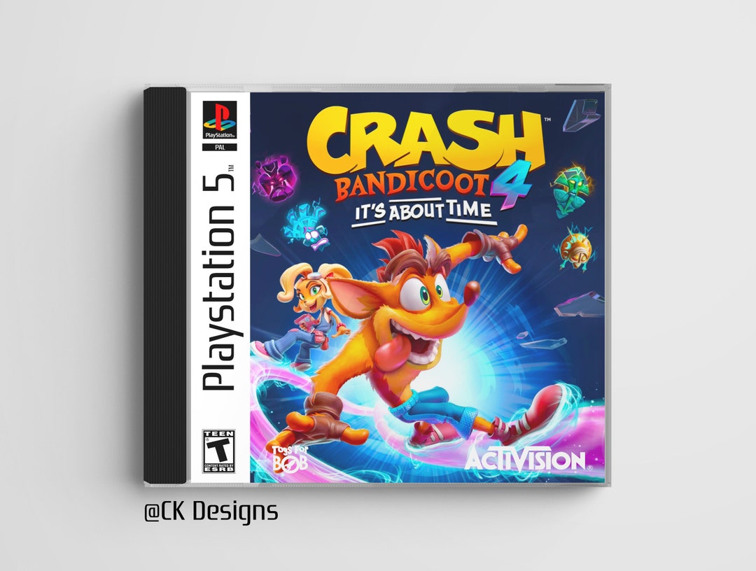 Crash Bandicoot 4: Its About Time PS5 Custom PS1 Inspired Jewel Case 