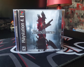 ps1 bloodborne ps4 cover Bloodborne (PS4) Custom PS1 Inspired Jewel Case