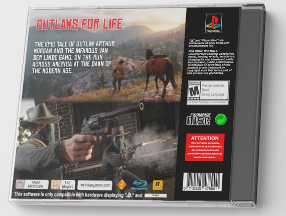 Red Dead Redemption 2 PS5 Custom PS1 Inspired Jewel Case 
