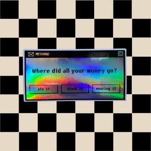 Money Button Sticker | Retro