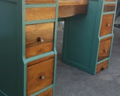 painted vintage waterfall dresser with mirror