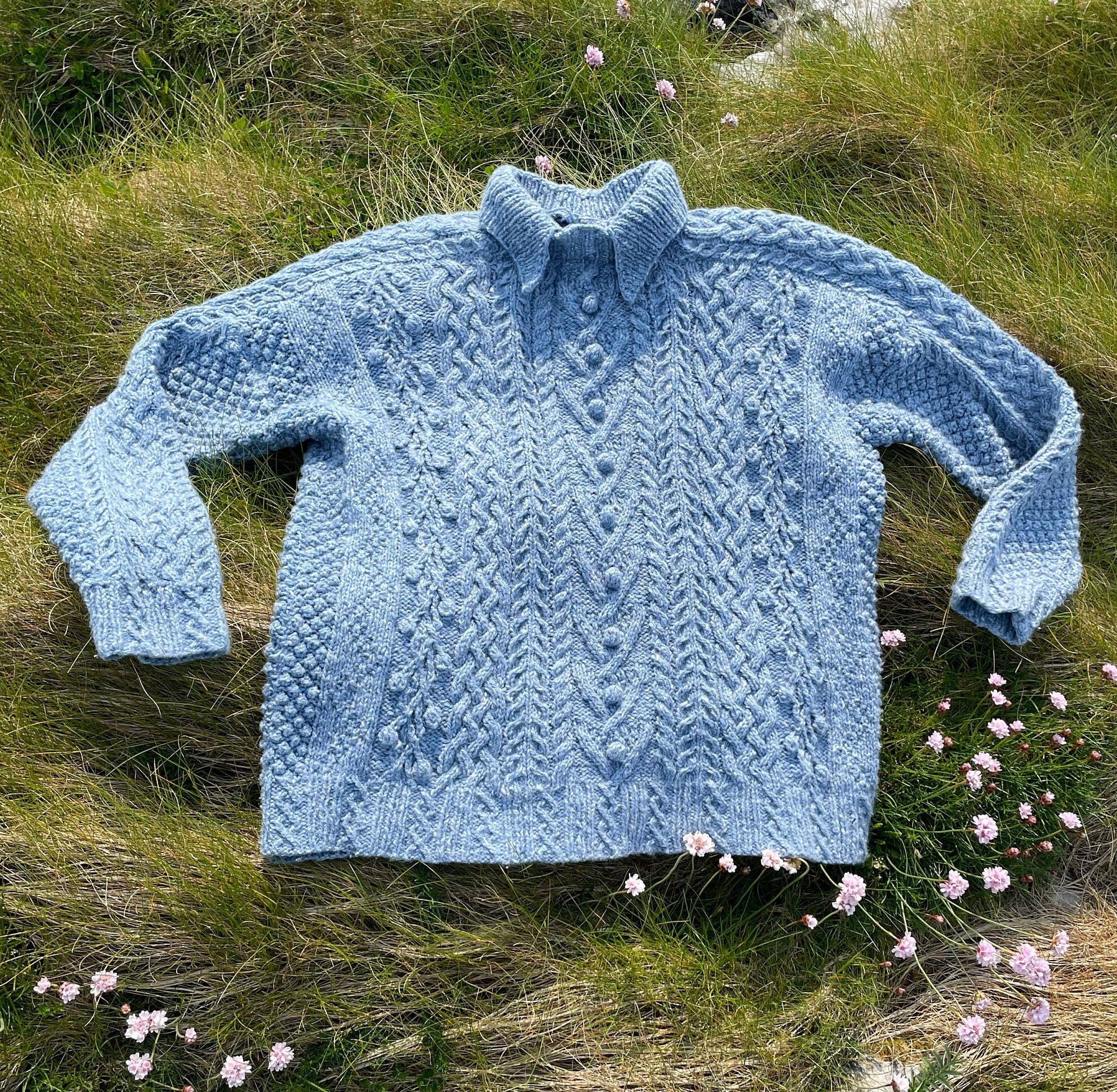 Aran sweater handmade best sale