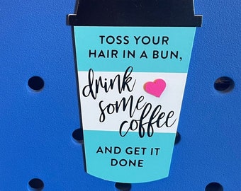 Coffee Cup Bogg Bag Button Charm