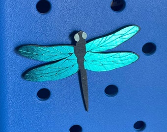 Dragonfly Painted Wood Bogg bag button charm