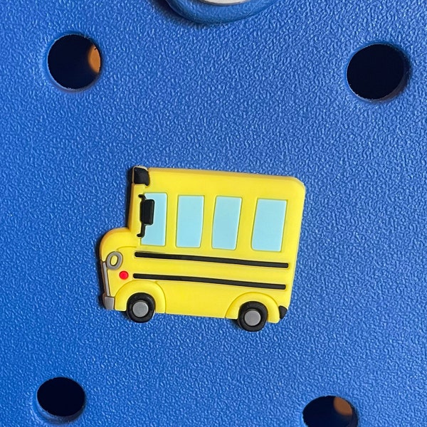 School bus Bogg Bag Tote Button Charm