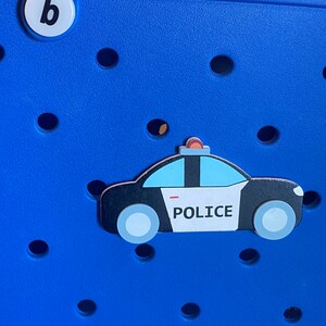 Patrol car Bogg Bag Button Charm