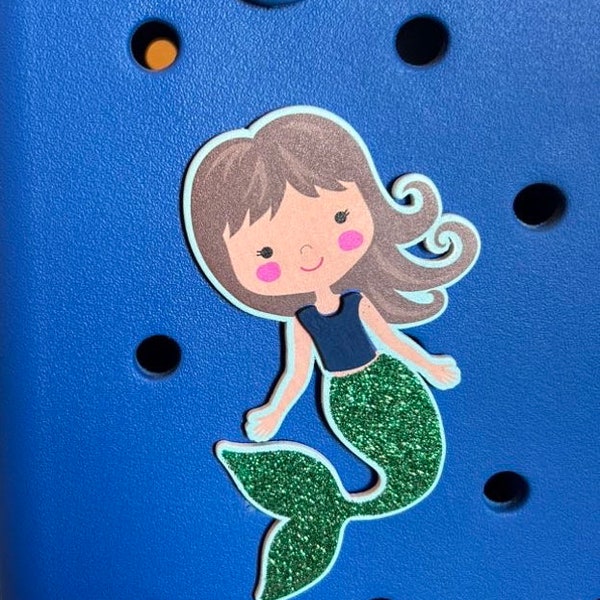 Mermaid bogg bag button charm