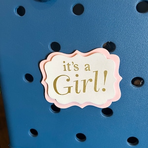 It’s a girl Bogg Bag Charm Button
