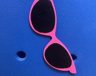 Hot pink Sunglasses Bogg Bag button charm