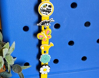 Summer garden themed Bogg Bag keychain charms