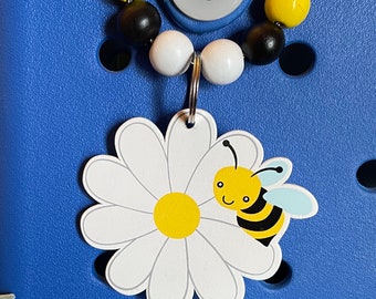 Bee Bogg Bag Tote Charm Keychain with beads