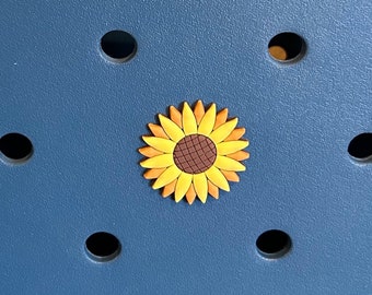 Sunflower Bogg Bag Tote Button Charm