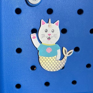 Cat narwhal Bogg bag charm