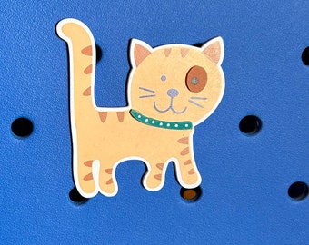Botón con dije para bolso en forma de gato