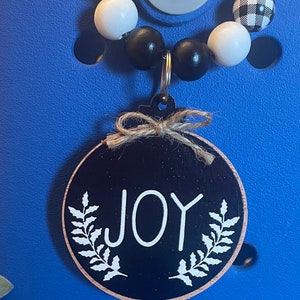 Joy Bogg Bag Charm Keychain with beads