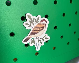 Bird bogg bag button charm