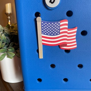 American Flag Bogg Bag Button Charm