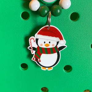 Penguin Bogg Bag Charm Keychain with beads