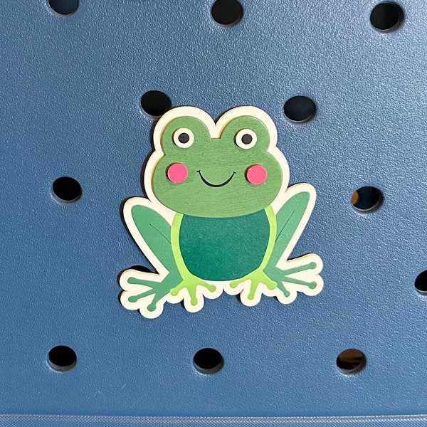 Frog bogg bag charm button