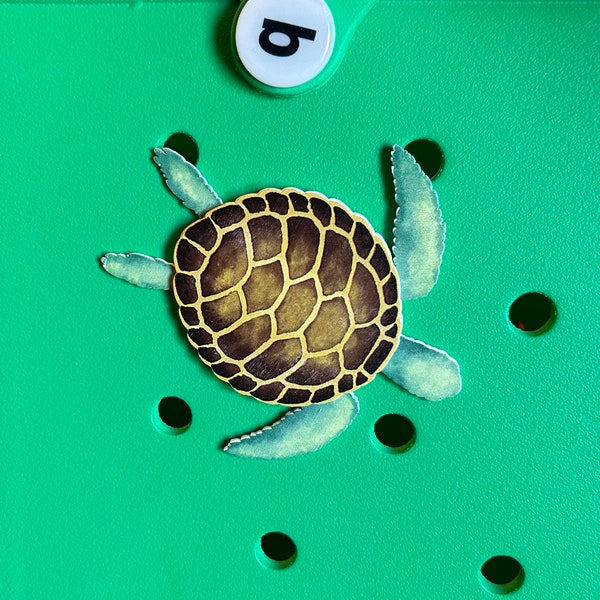 Turtle bogg bag charm