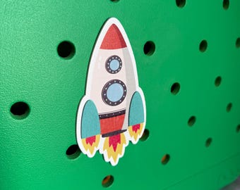 Spaceship bogg bag button charm
