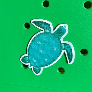 Sea turtle bogg bag button charm