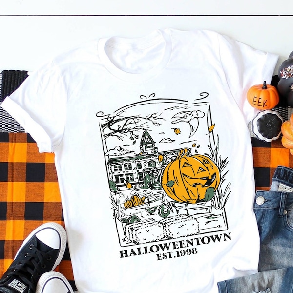 Vintage Halloweentown University Shirt, Halloween School Shirt, Halloween est 1998, Funny Fall Shirts, Halloween Gift, Shirt for Halloween