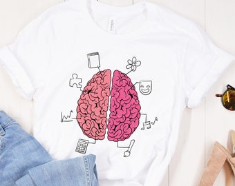 Brain Anatomy Shirt, Nurse Shirt, Teacher Tee, Womens Nursing School Shirt, Cute Nursing Student Anatomical Layout Brain, New Nursing Shirt