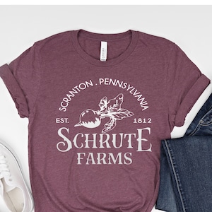 Schrute Farms Shirt, The Office, Schrute Farms Scranton Pennsylvania est 1812 Shirt,Christmas Gift, Michael Scott, Dwight Schrute Graphic