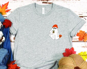 Сute Ghost Coffee Shirt, Сute Little Ghost Iced Coffee Shirt, Boo Ghost Shirt, Ghost Coffee Shirt, Halloween Coffee Lovers,Fall Coffee Shirt