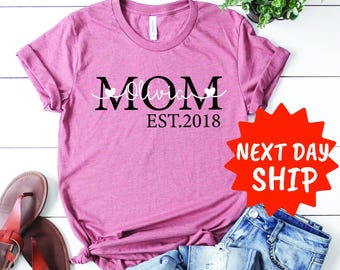 Custom Mama Shirt, Personalized Mom Shirt, Shirt with Kids Names, Gift for Mom Mama, Mom Heart Shirt, Custom Grandma Shirt,Mother's Day Gift