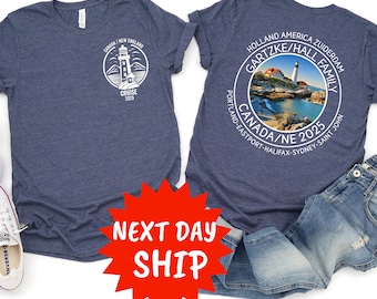Custom Canada Cruise Shirt, Canada 2025 Family Vacation Tee, Front Back Custom Family Cruise TShirt, Family Matching Group Cruise Trip Tee
