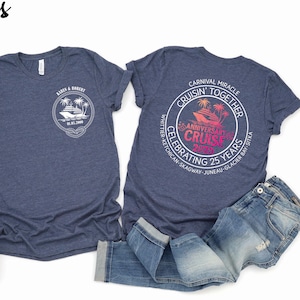 Custom Anniversary Cruise Shirt, Anniversary Cruise Tshirt, Front Back Custom Family Cruise Shirts, Family Matching Cruise Shirt, Group Tee