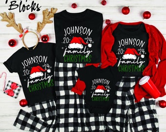 2025 Custom Family Matching Christmas Shirts, Custom Name Family Shirts, Family Photoshoot Shirts, Personalized Christmas Gift, Santa Xmas
